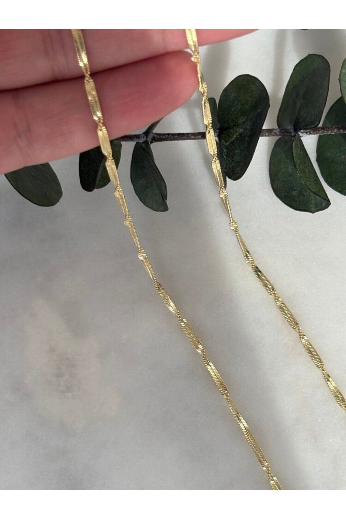 arya luxe 14k altın rengi burgulu lena Xuping zincir 45 cm