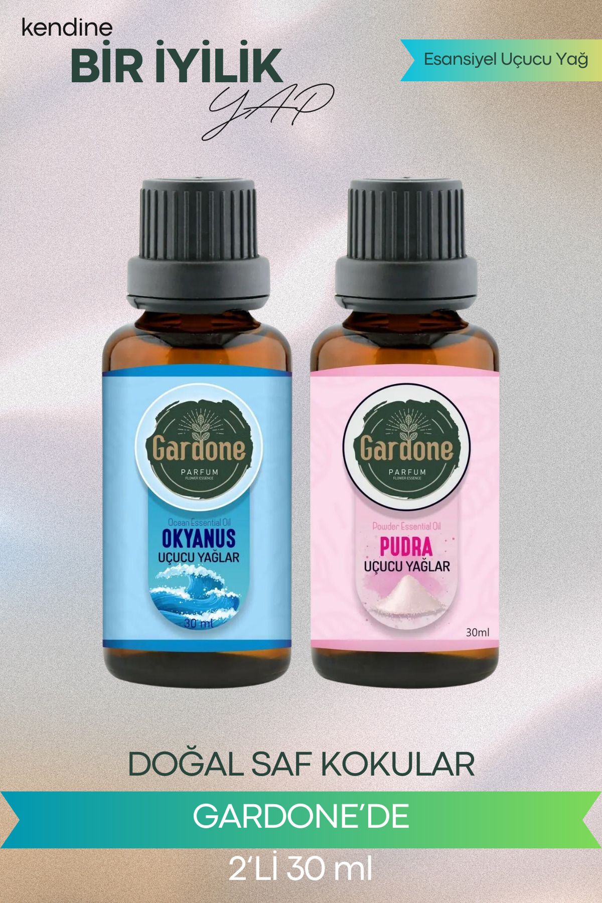 Gardone Okyanus Pudra Uçucu Yağ Buhurdanlık Yağı Doğal Uçucu Yağlar Oda Kokusu Aromaterapi 30ml