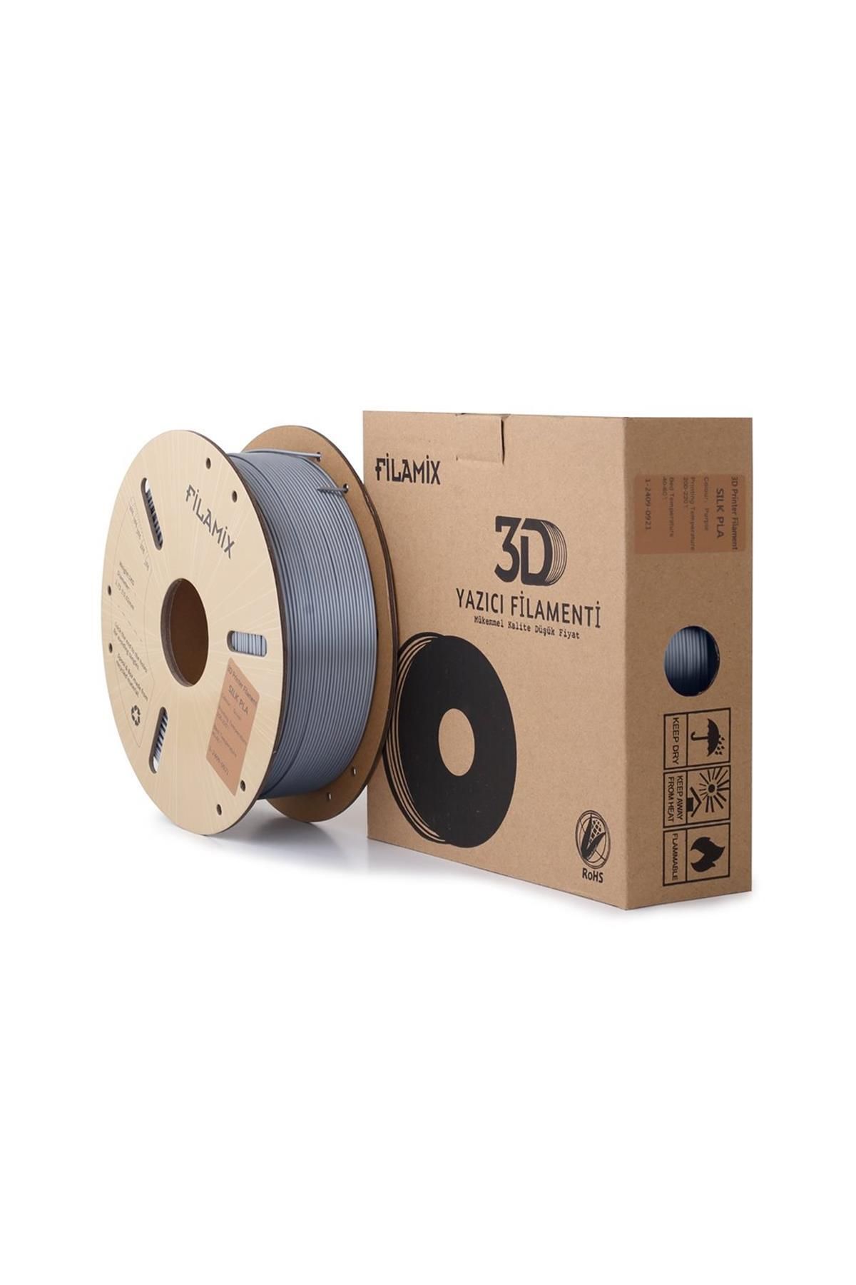 FİLAMİX Urhanshop Filamix Gümüş Pla 1Kg İpeksi Parlaklık