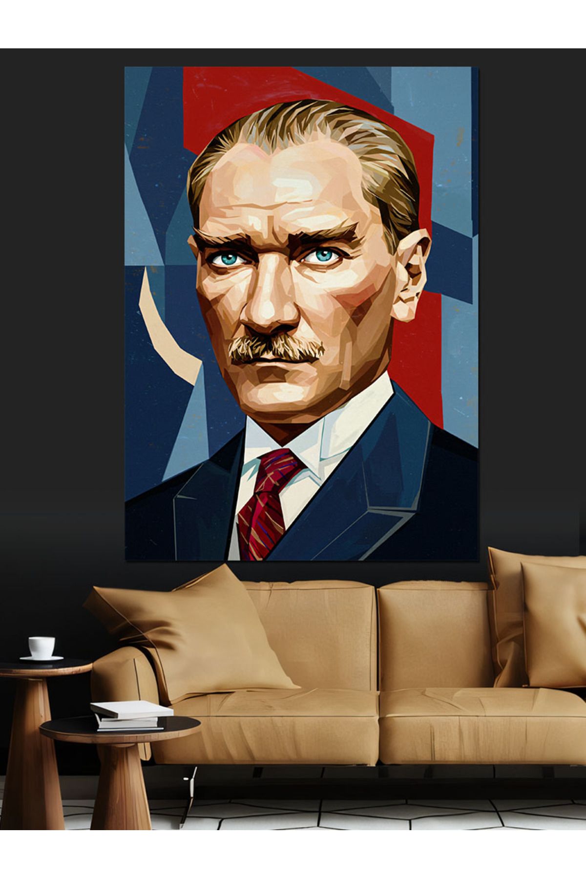 karizmart Mustafa Kemal Atatürk Dekoratif Kanvas - Mdf Ahşap Tablo