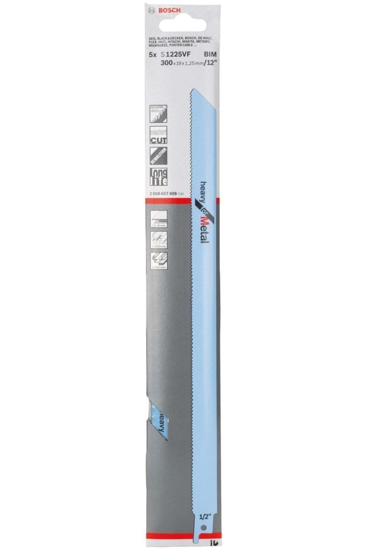 Bosch S1225vf Panter Testere Bıçağı Metal 5 Parça