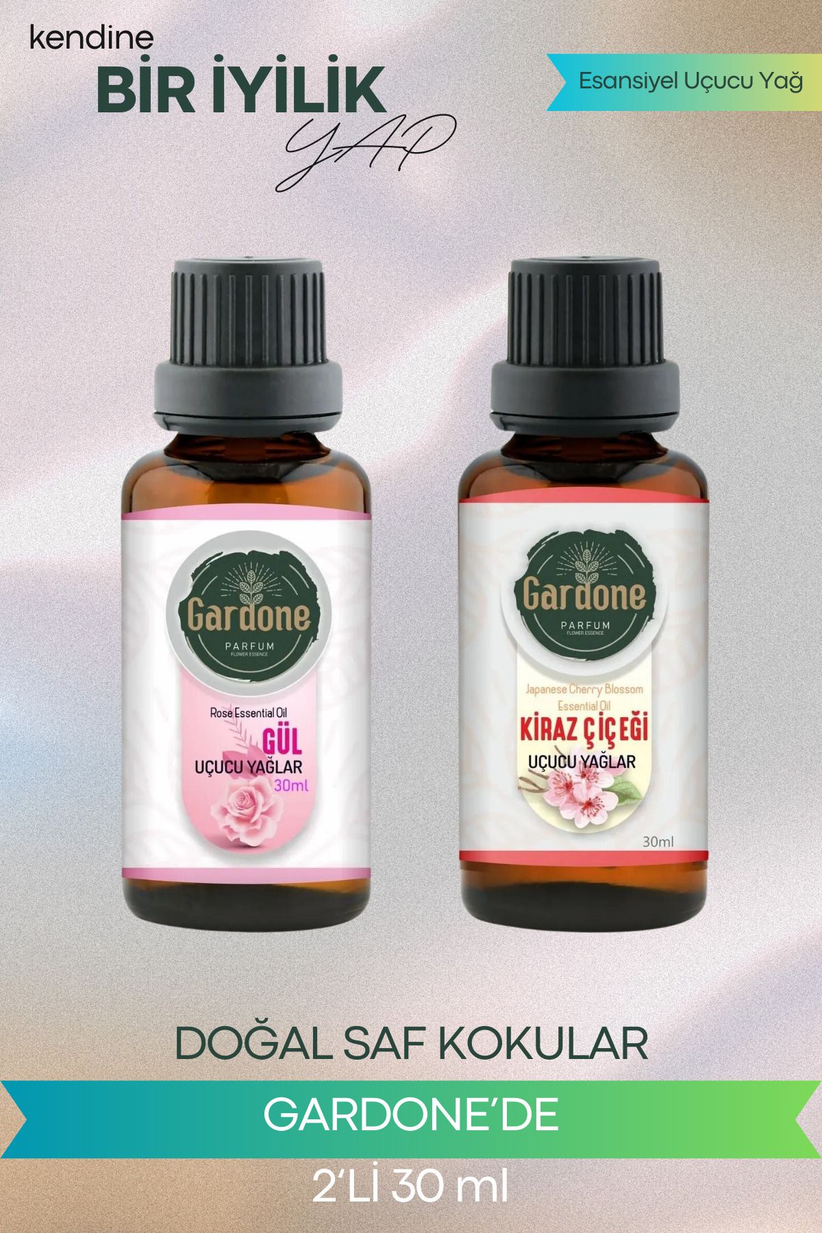 Gardone Gül Kiraz Çiçeği Uçucu Yağ Buhurdanlık Yağı Doğal Uçucu Yağlar Oda Kokusu Aromaterapi 30ml