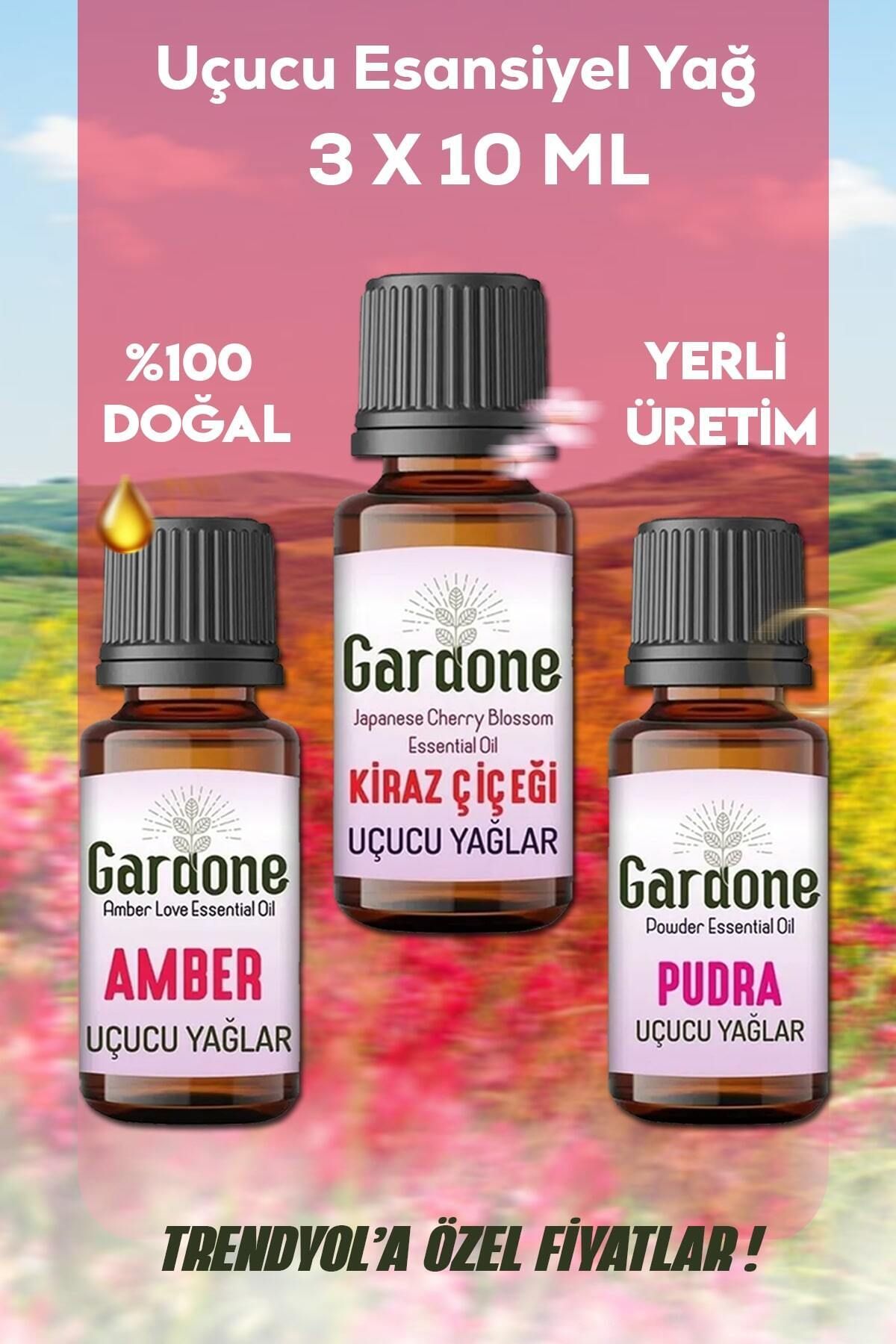 Gardone Amber Kiraz Pudra Uçucu Yağ Buhurdanlık Yağı Doğal Yağlar Oda Kokusu Difüzör Yağ 10ml