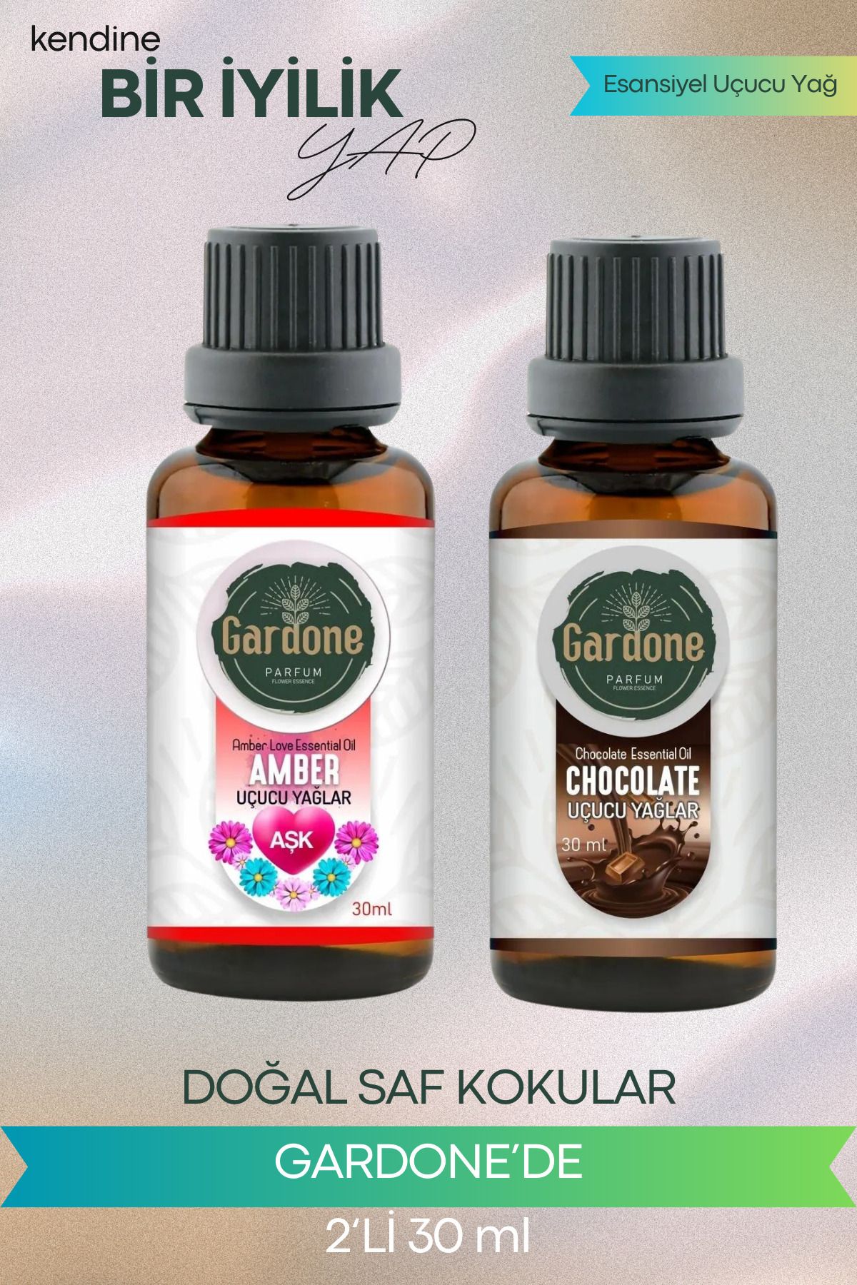 Gardone Amber Çikolata Uçucu Yağ Buhurdanlık Yağı Doğal Uçucu Yağlar Oda Kokusu Aromaterapi 30ml