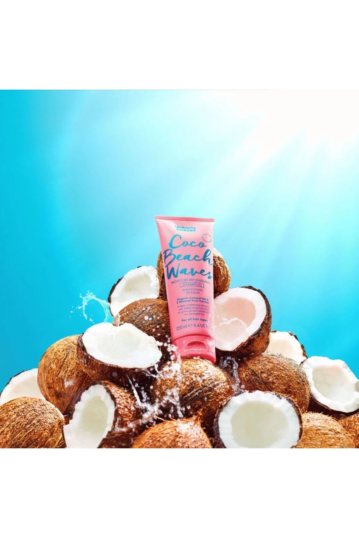 Umberto Giannini-Șampon hidratant pentru bucle lejere, Coco Beach Waves, Umberto Giannini, 250 ml 4