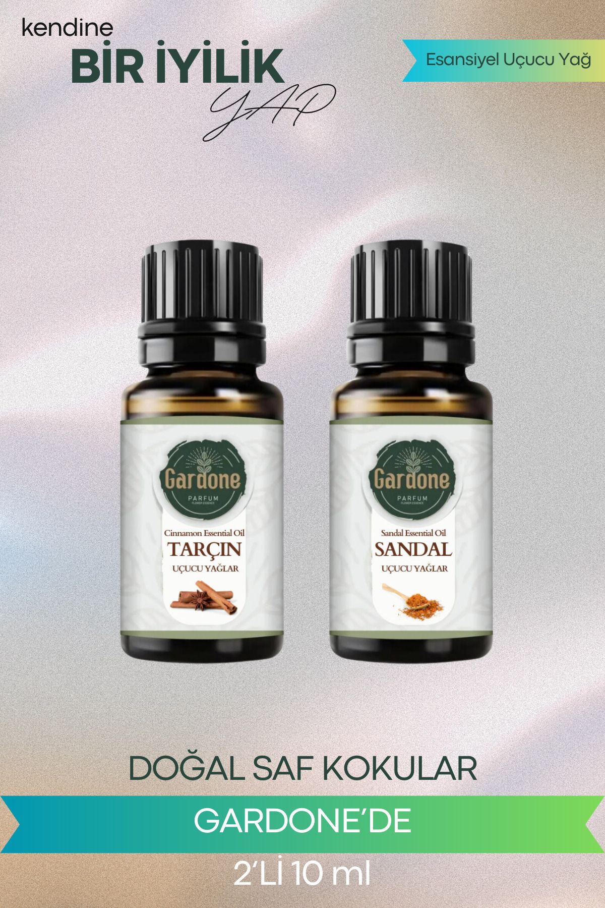 Gardone Sandal Tarçın Uçucu Yağ Buhurdanlık Yağı Doğal Uçucu Yağlar Oda Kokusu Aromaterapi 10ml