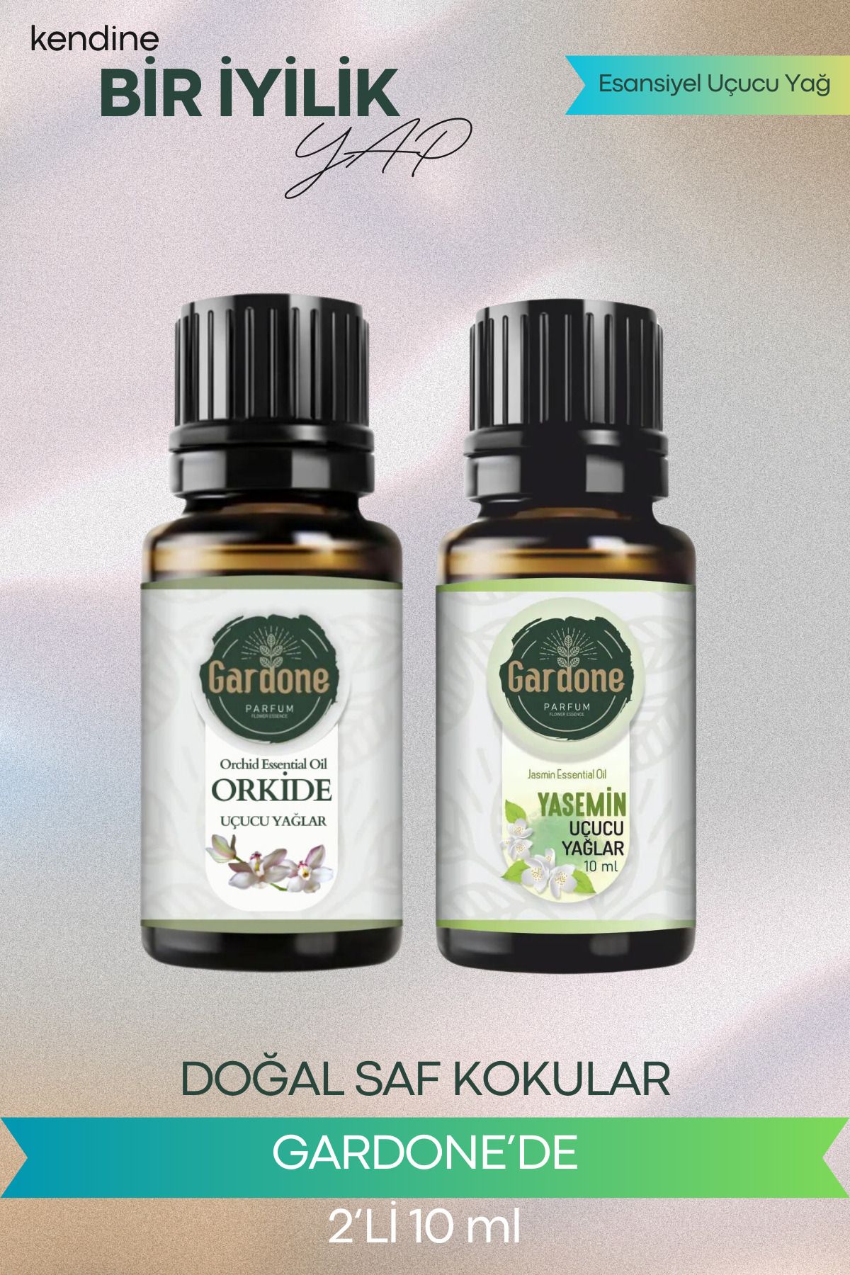 Gardone Orkide Yasemin Uçucu Yağ Buhurdanlık Yağı Doğal Uçucu Yağlar Oda Kokusu Aromaterapi 10ml