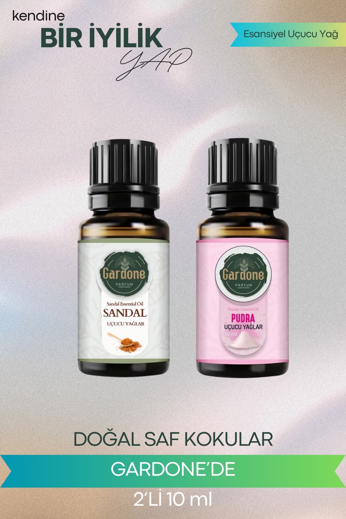 Gardone Sandal Pudra Uçucu Yağ Buhurdanlık Yağı Doğal Uçucu Yağlar Oda Kokusu Aromaterapi 10ml