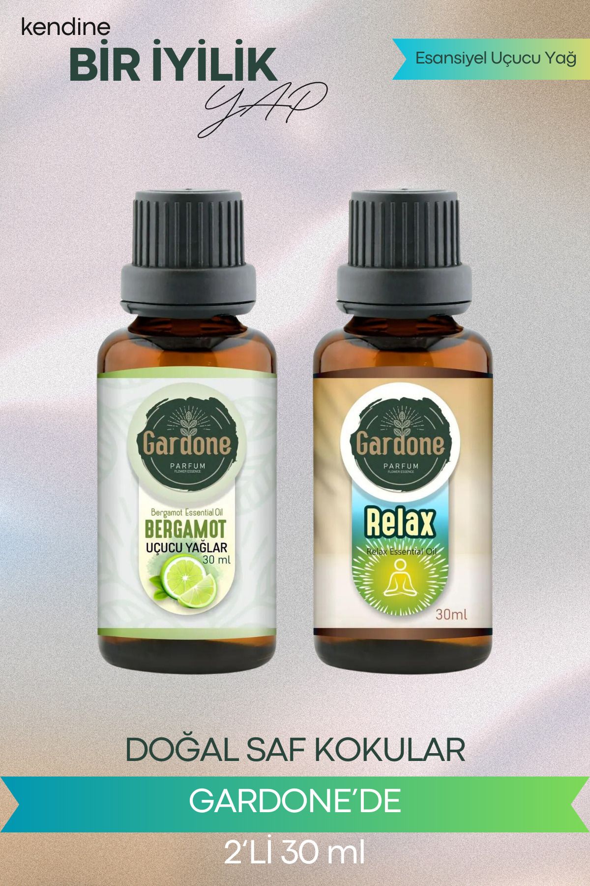 Gardone Bergamot Relax Uçucu Yağ Buhurdanlık Yağı Doğal Uçucu Yağlar Oda Kokusu Aromaterapi 30ml