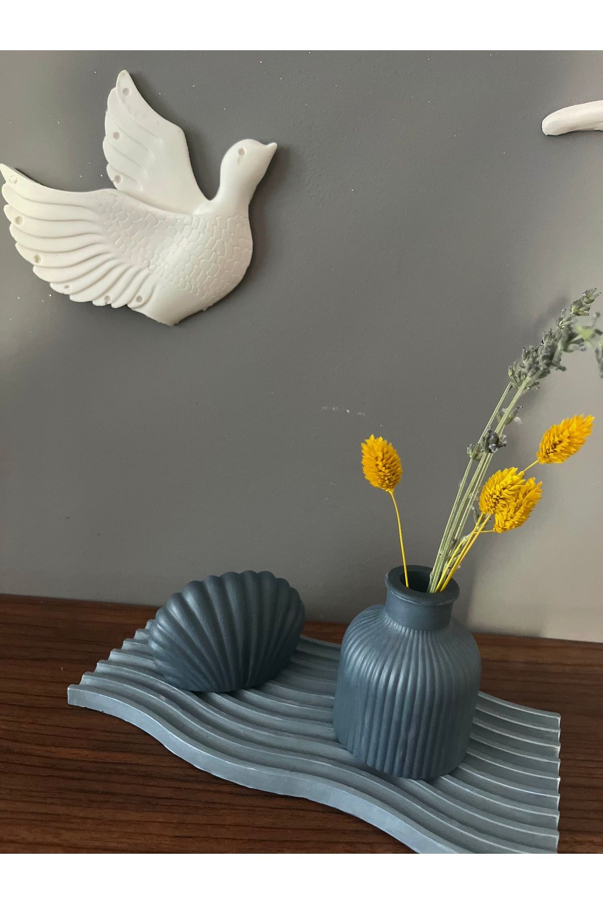 Evosia Design Gri Dekoratif Obje Seti