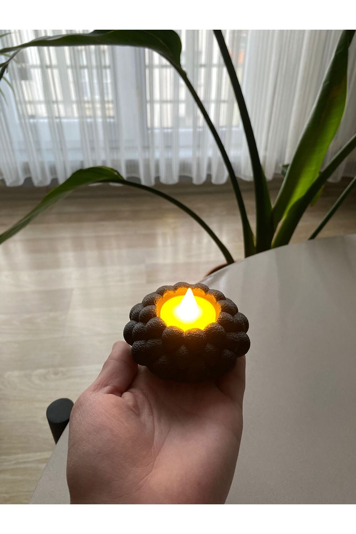 H&G 3D Atölyesi Dekoratif Mumluk (Tealight Mum Dahil)