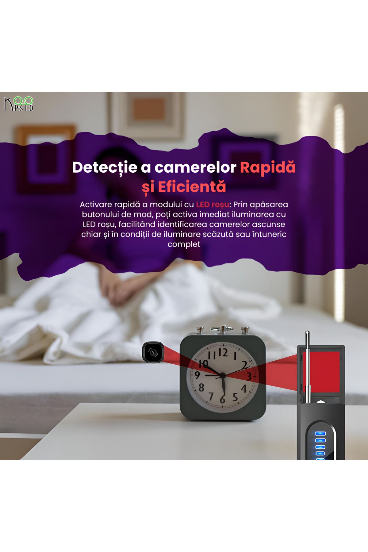 Koopsio-Spy Device Detector, hidden cameras, hidden microphones, GPS locators, voice recorders 5