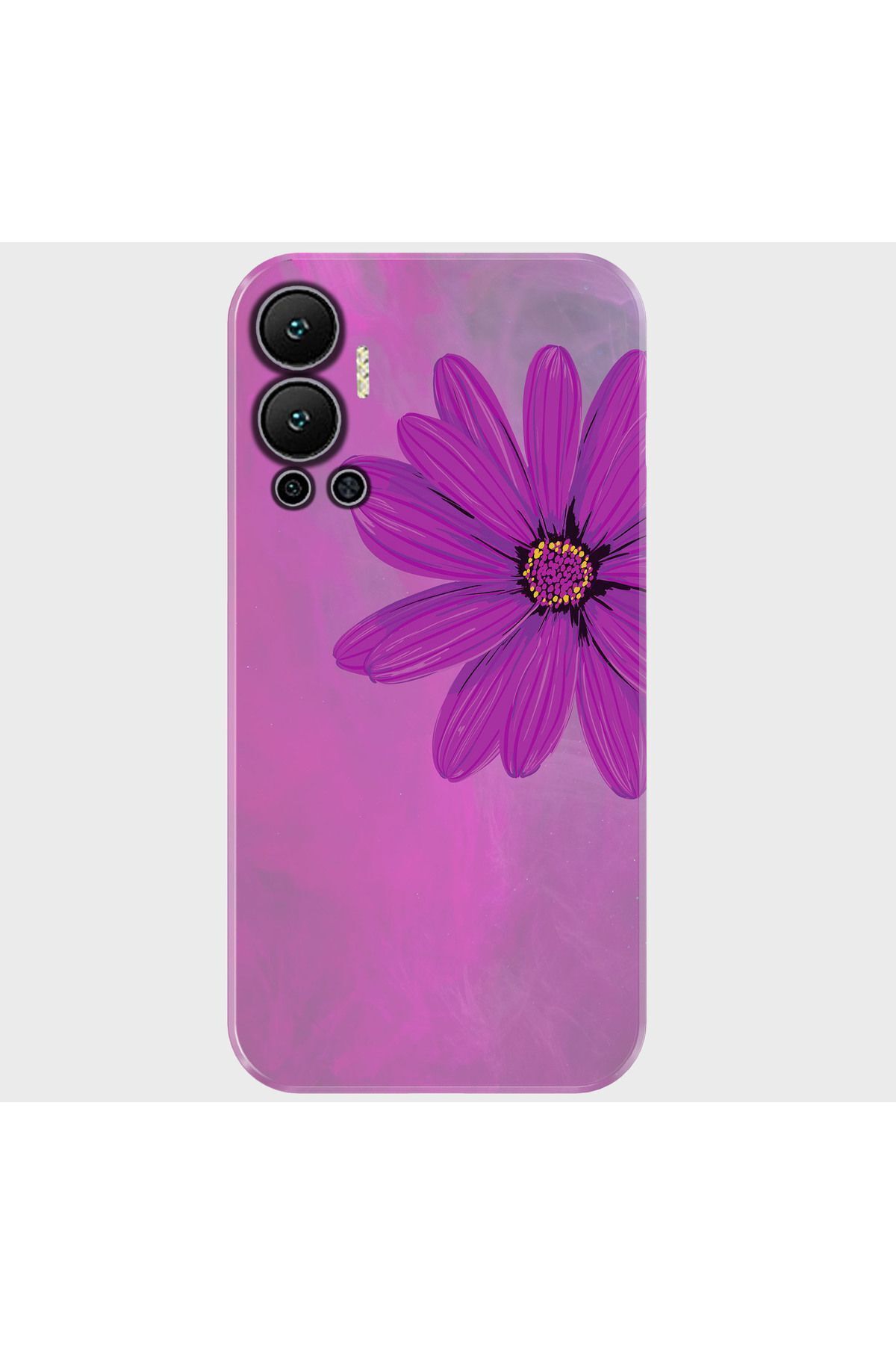 Activist INFINIX Hot 12 Kılıf Desenli Baskılı Kamera Korumalı Silikon - purpleflower