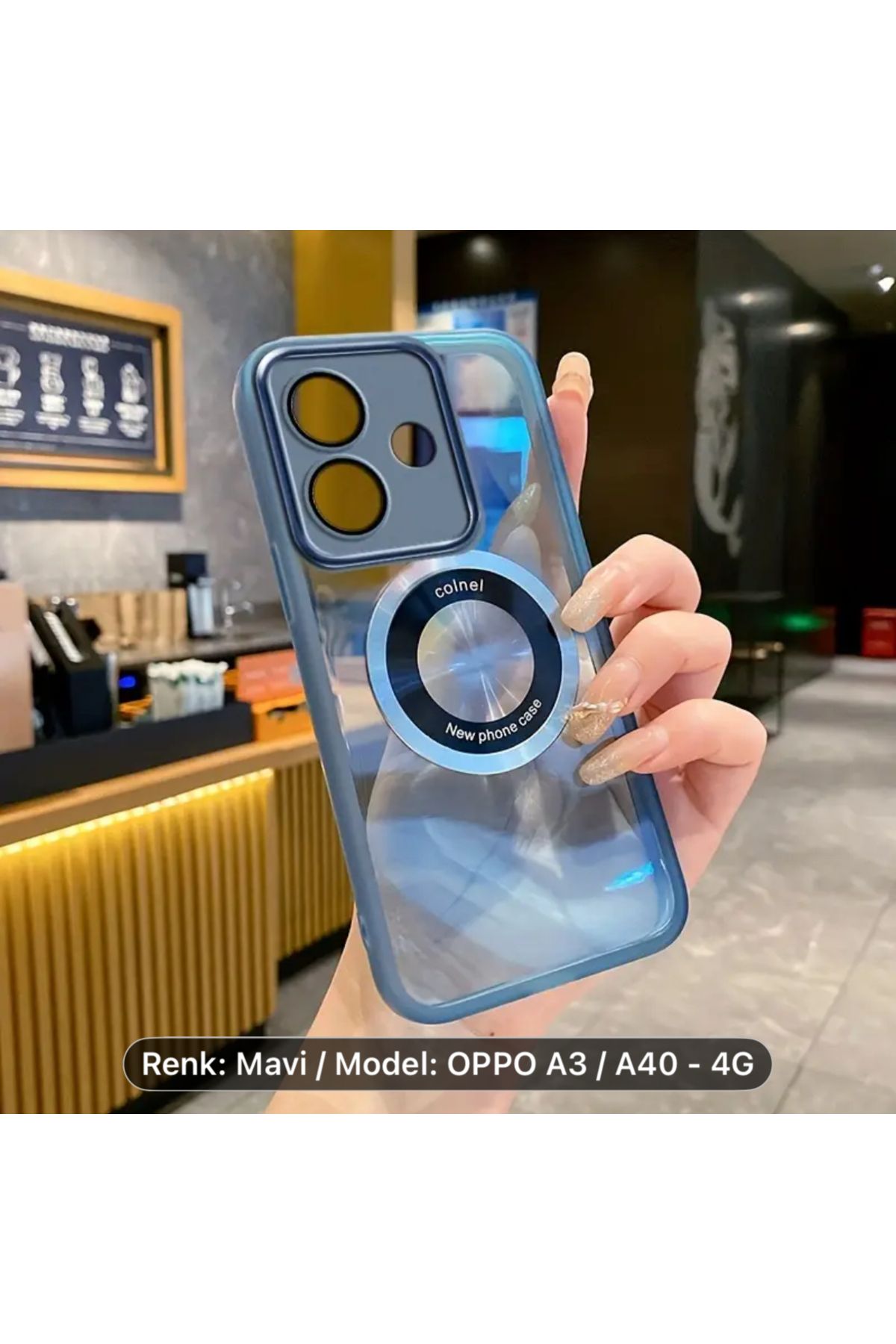 Store Oppo A3/A40 Kılıf Kamera Korumalı Şeffaf Silikon Kapak