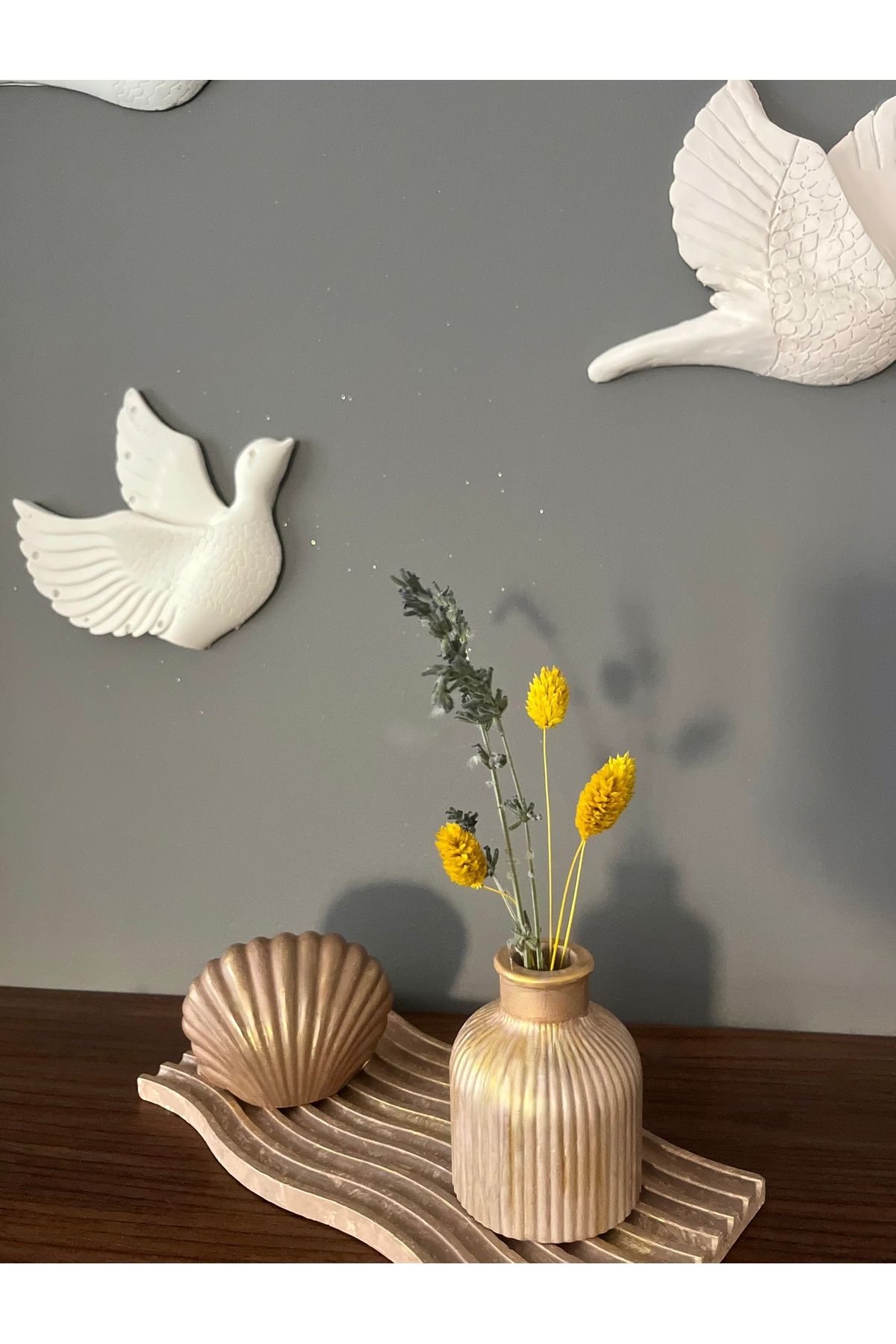 Evosia Design Gold Detaylı Pinterest Tarzı Dekoratif Eşya