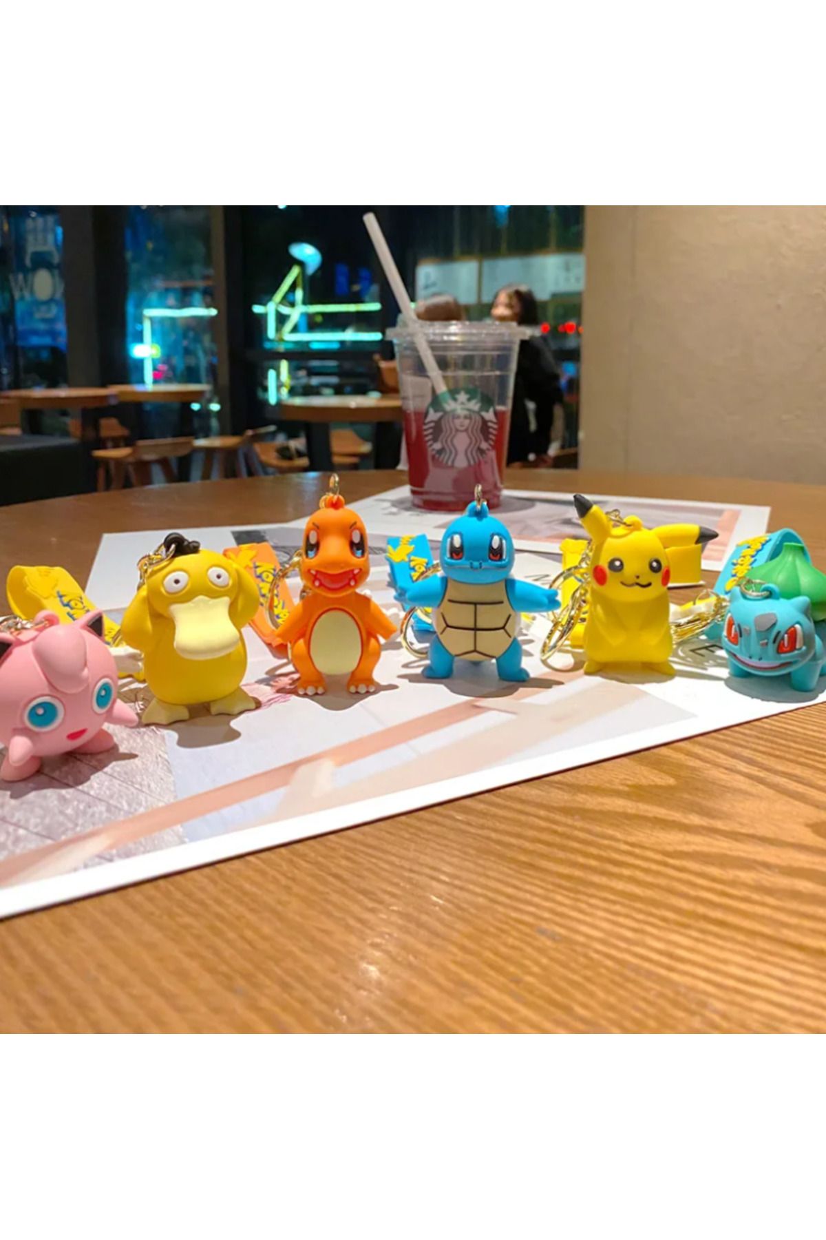 Bizde Ne Yok ki Pokemon Pikachu 3D Lüks Büyük Boy Silikon Anahtarlığı Ve Çanta Aksesuarı 6 Adet