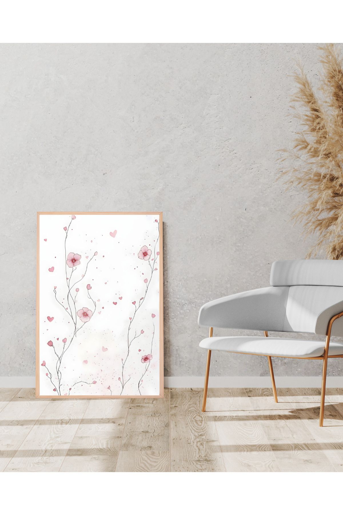 Tuba Decor Tek parça Ahşap Çerçeve Görünümlü MDF Tablo