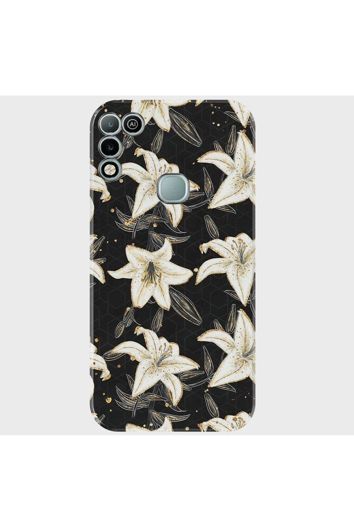 Activist INFINIX Hot 10 play Kılıf Desenli Baskılı Kamera Korumalı Silikon - blackflowerr Uyumlu