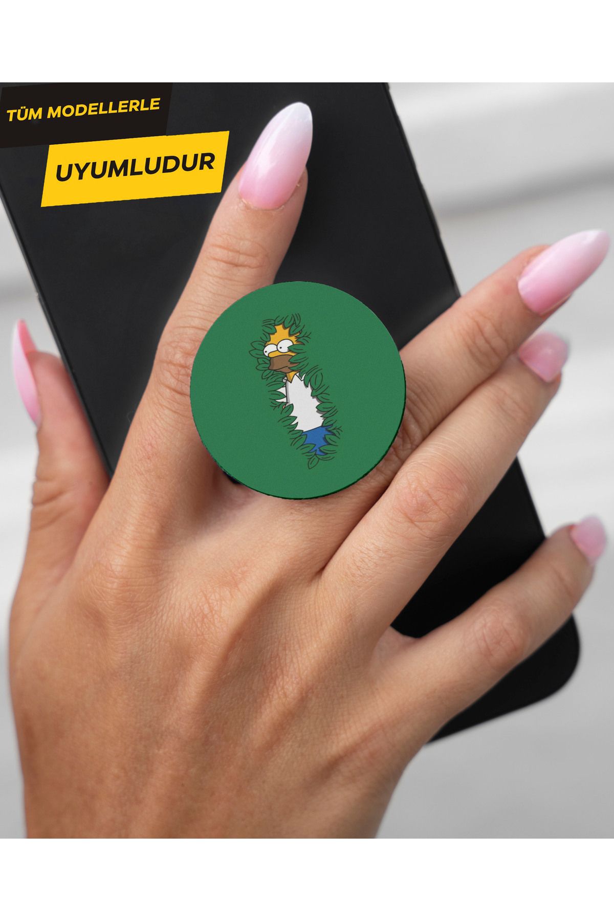 Activist INFINIX Smart 8 Uyumlu Kılıf tutucu baskılı telefon kılıfı tutucu - simpson