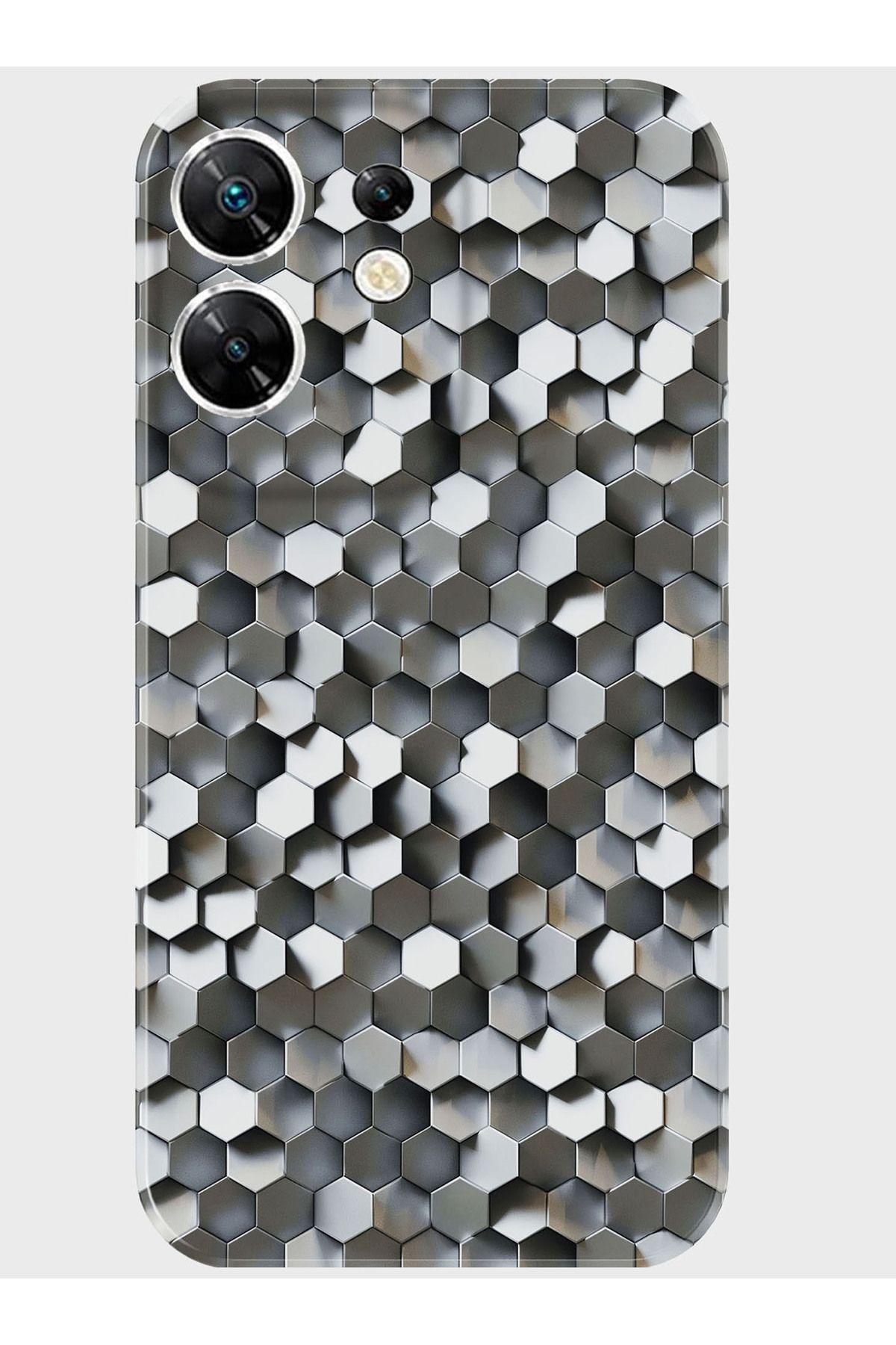 Activist INFINIX Zero 30 4G Kılıf Kamera Korumalı Baskılı Silikon Kapak - gümüş