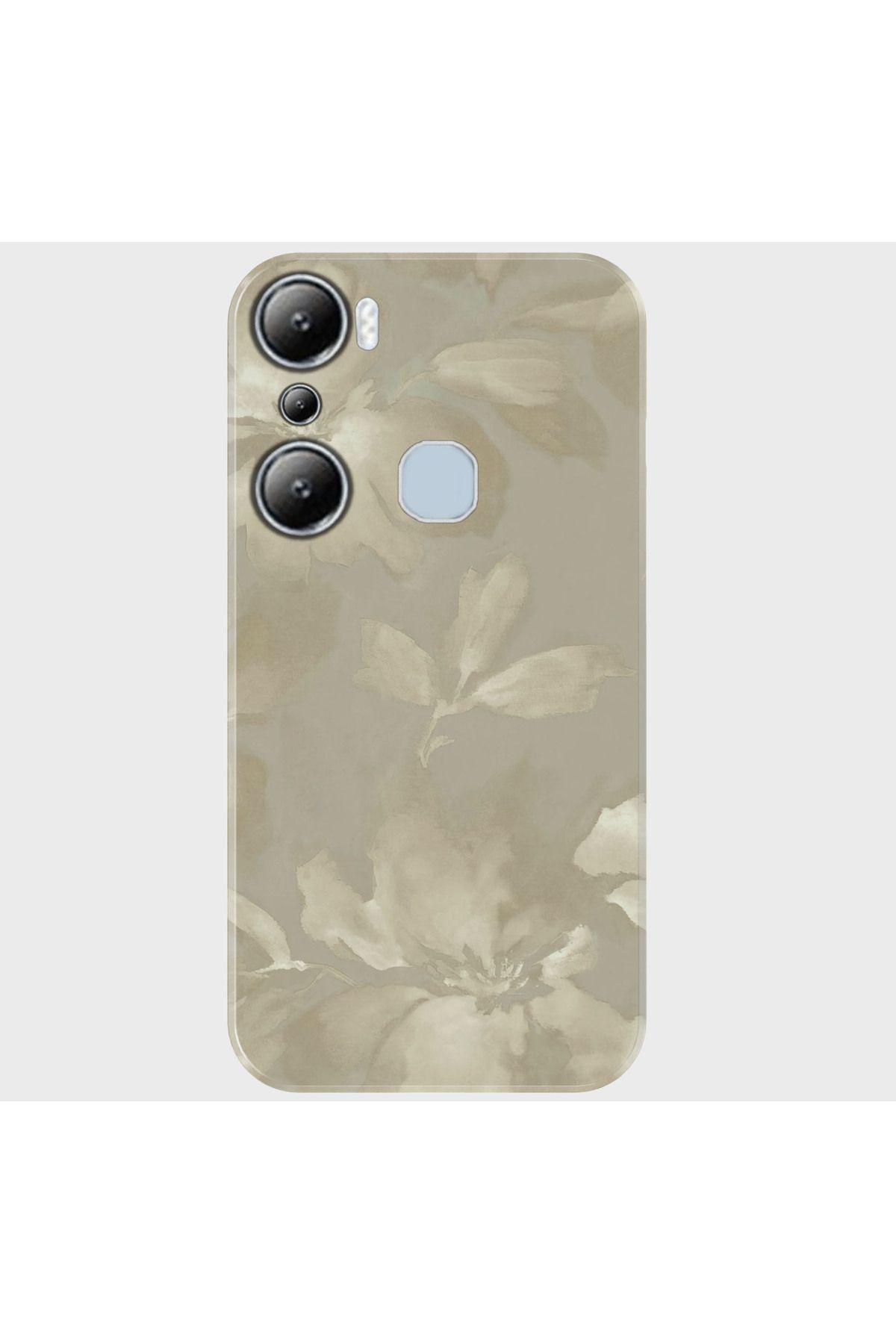 Activist INFINIX Hot 20i Kılıf Baskılı Silikon ve Telefon Tutucu - whitefloral