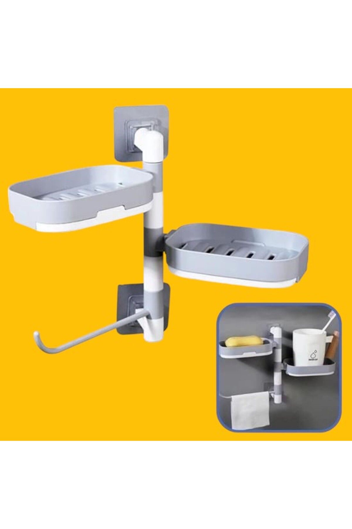 PratikAI Çoklu Sabun Tutucu Fonksiyonel Banyo Sabunluk | Şık & Düzenleyici