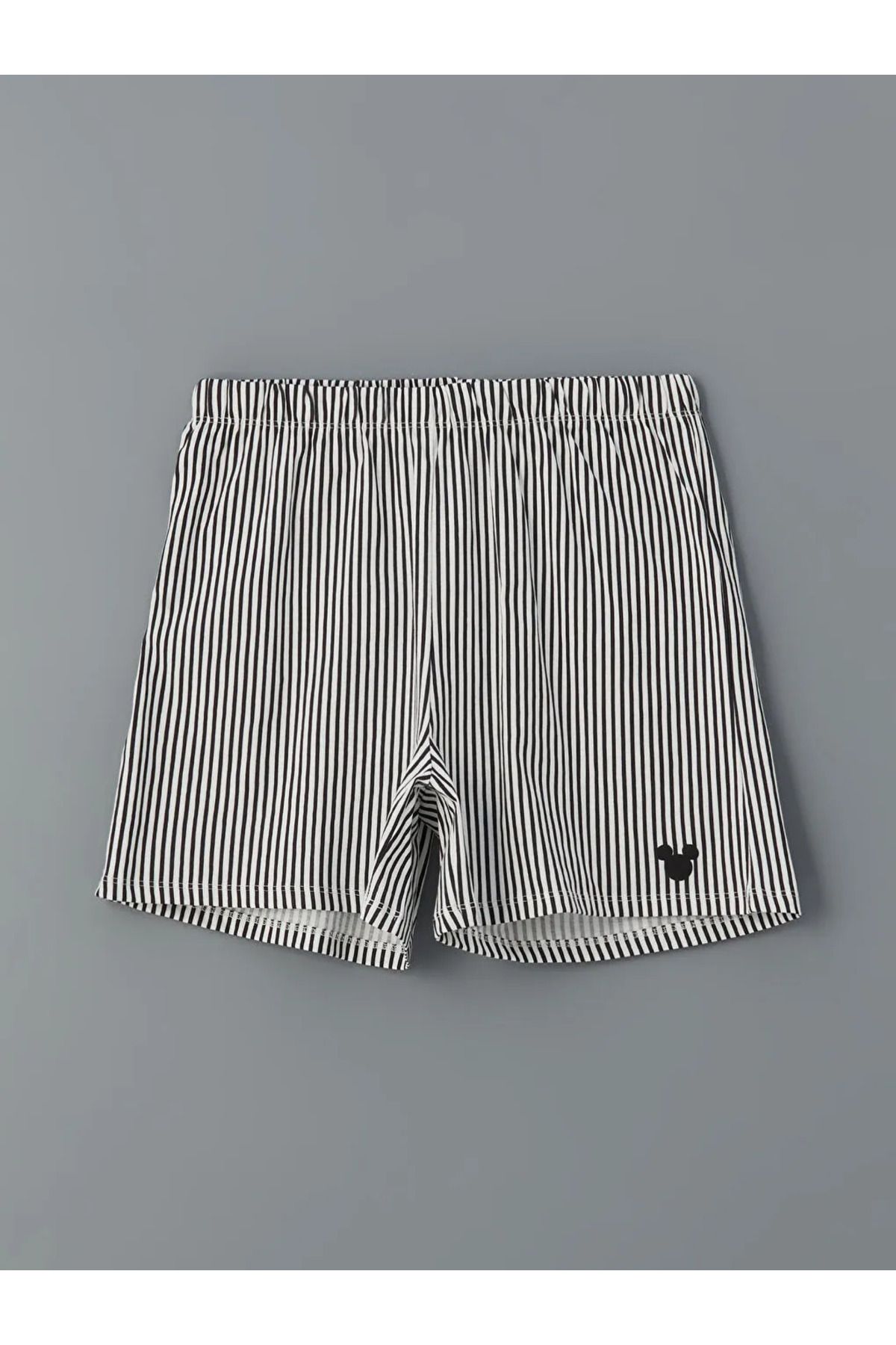 LC Waikiki LCW Young Ekru Beli Lastikli Çizgili Kadın Şort Pijama Altı