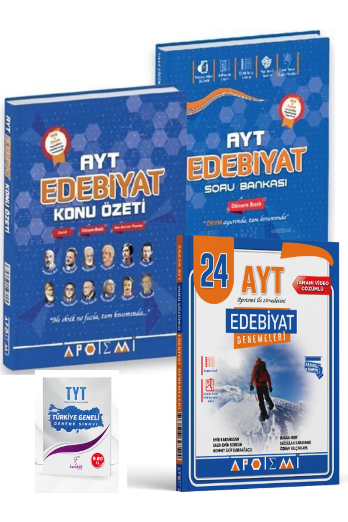Apotemi Yayınları Apotemi AYT Edebiyat Konu Özeti Soru Bankası ve 24 Çözümlü Deneme Seti