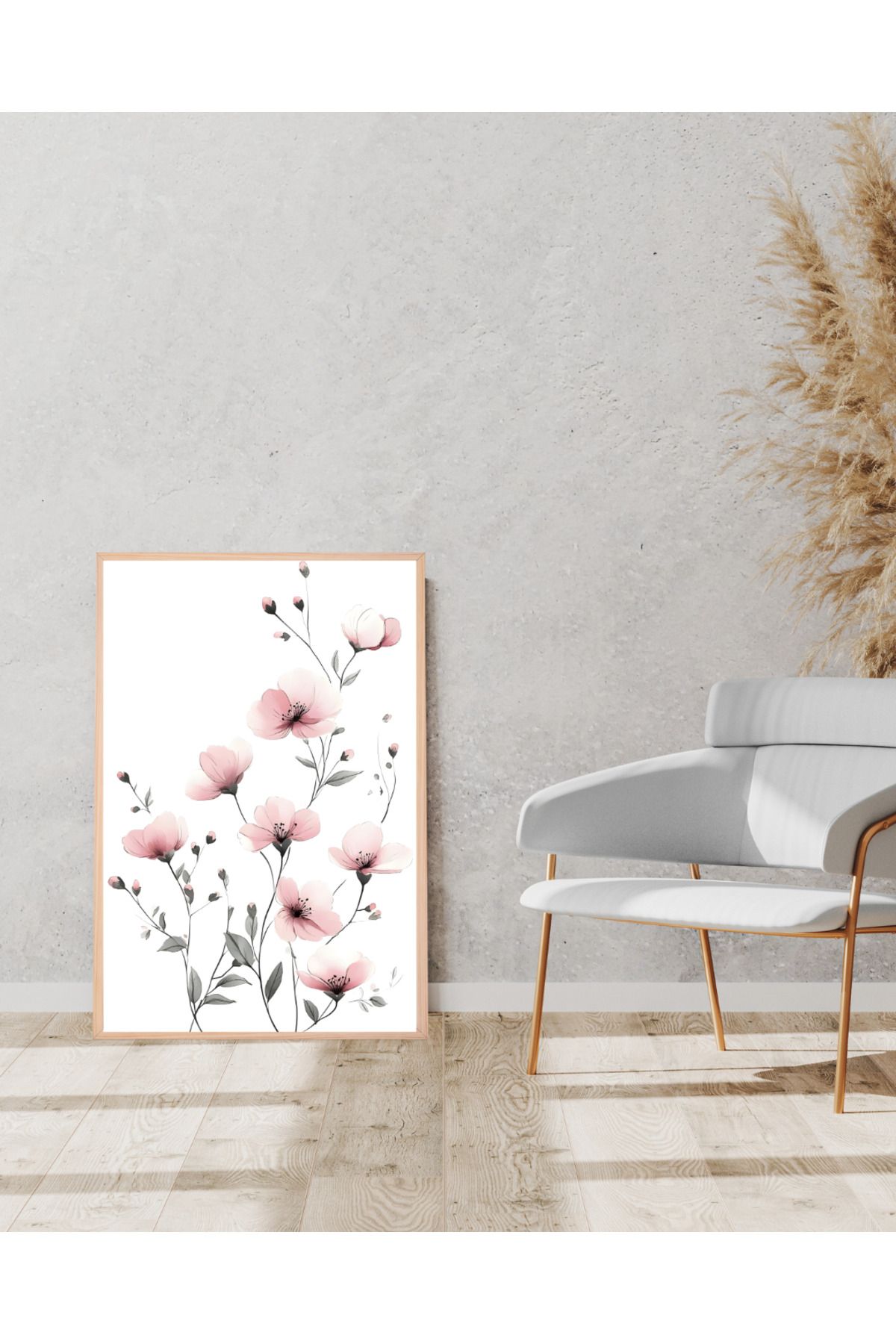 Tuba Decor Tek parça Ahşap Çerçeve Görünümlü MDF Tablo