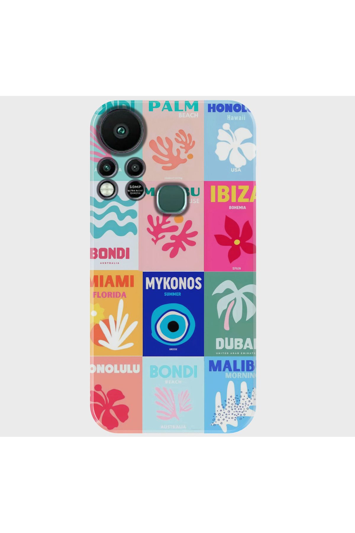 Activist INFINIX Hot 11s Kılıf Baskılı Silikon ve Telefon Tutucu - mykonos