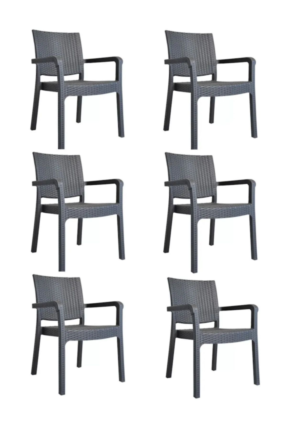 KANDİLLER RATTAN ALAÇATI MODELİ SERT PLASTİK BİRİNCİ KALİTE 6 ADET