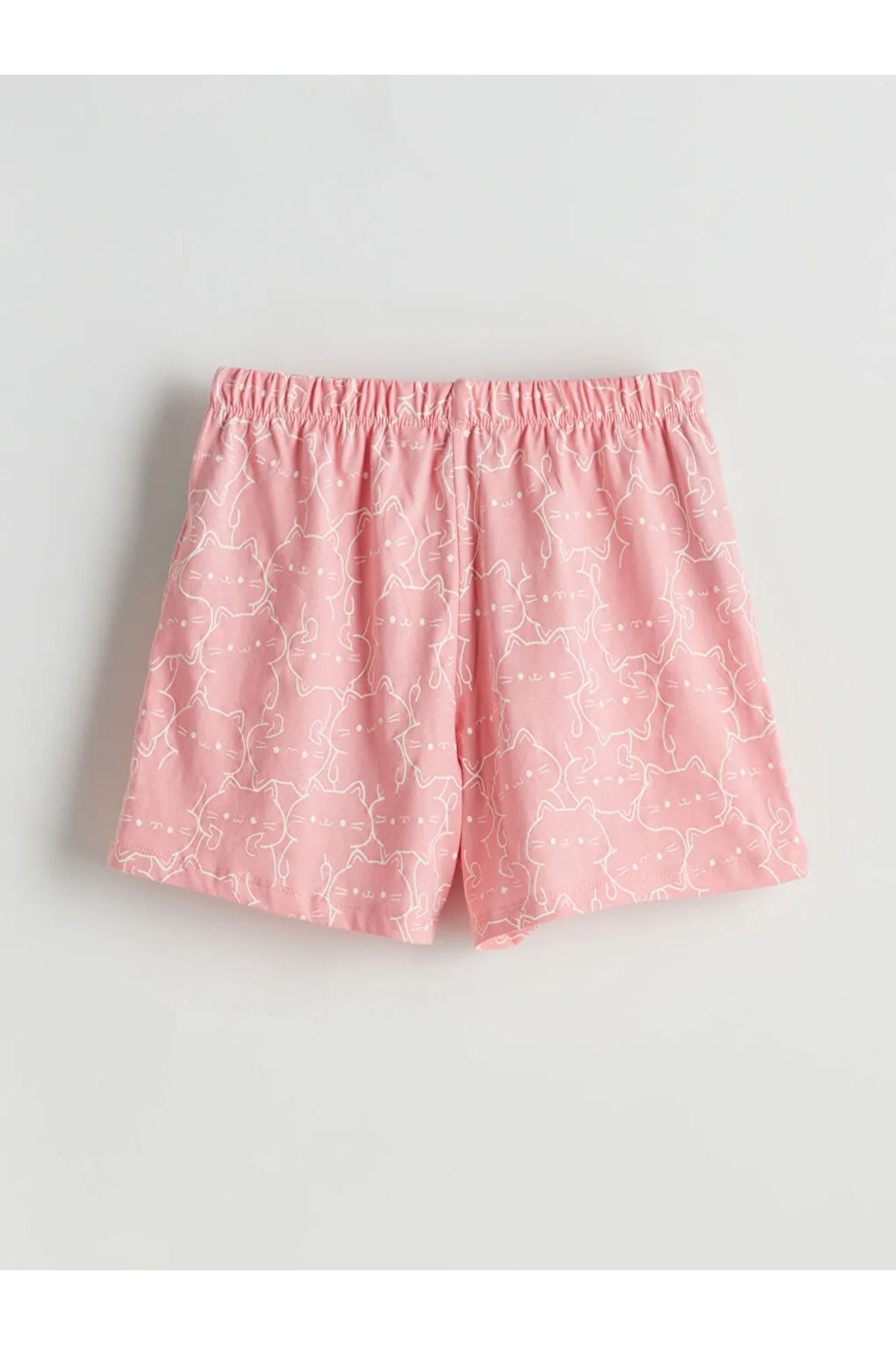 LC Waikiki LCW Young Pembe Beli Lastikli Baskılı Kadın Şort Pijama Altı