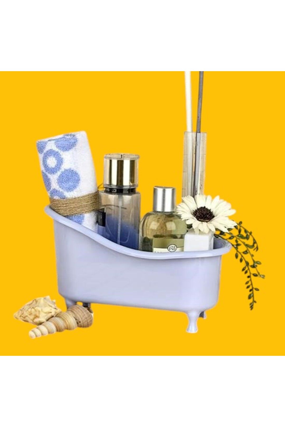 PratikAI Dekoratif Mini Küvet Şeklinde Banyo Düzenleyici | Şık & Fonksiyonel