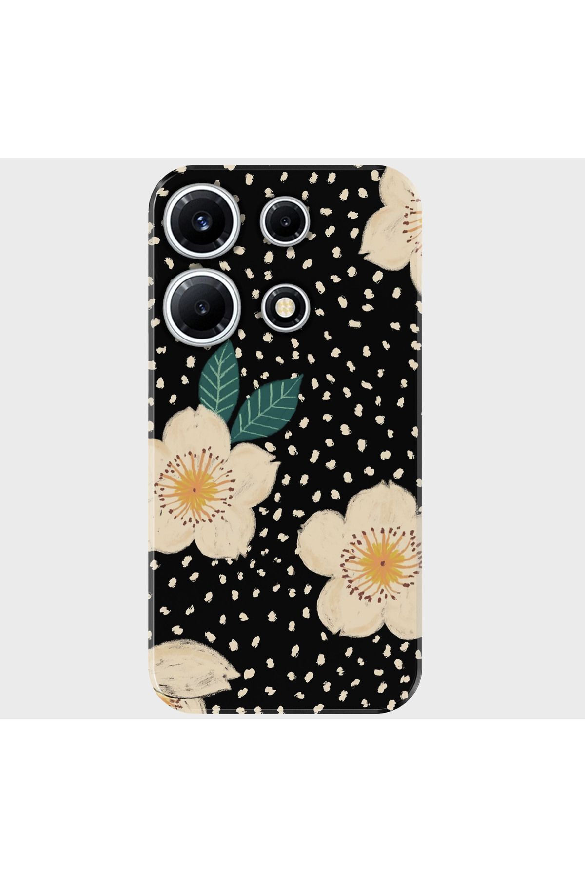 Activist INFINIX Note 30 Kılıf Desenli Baskılı Silikon - blackfloral