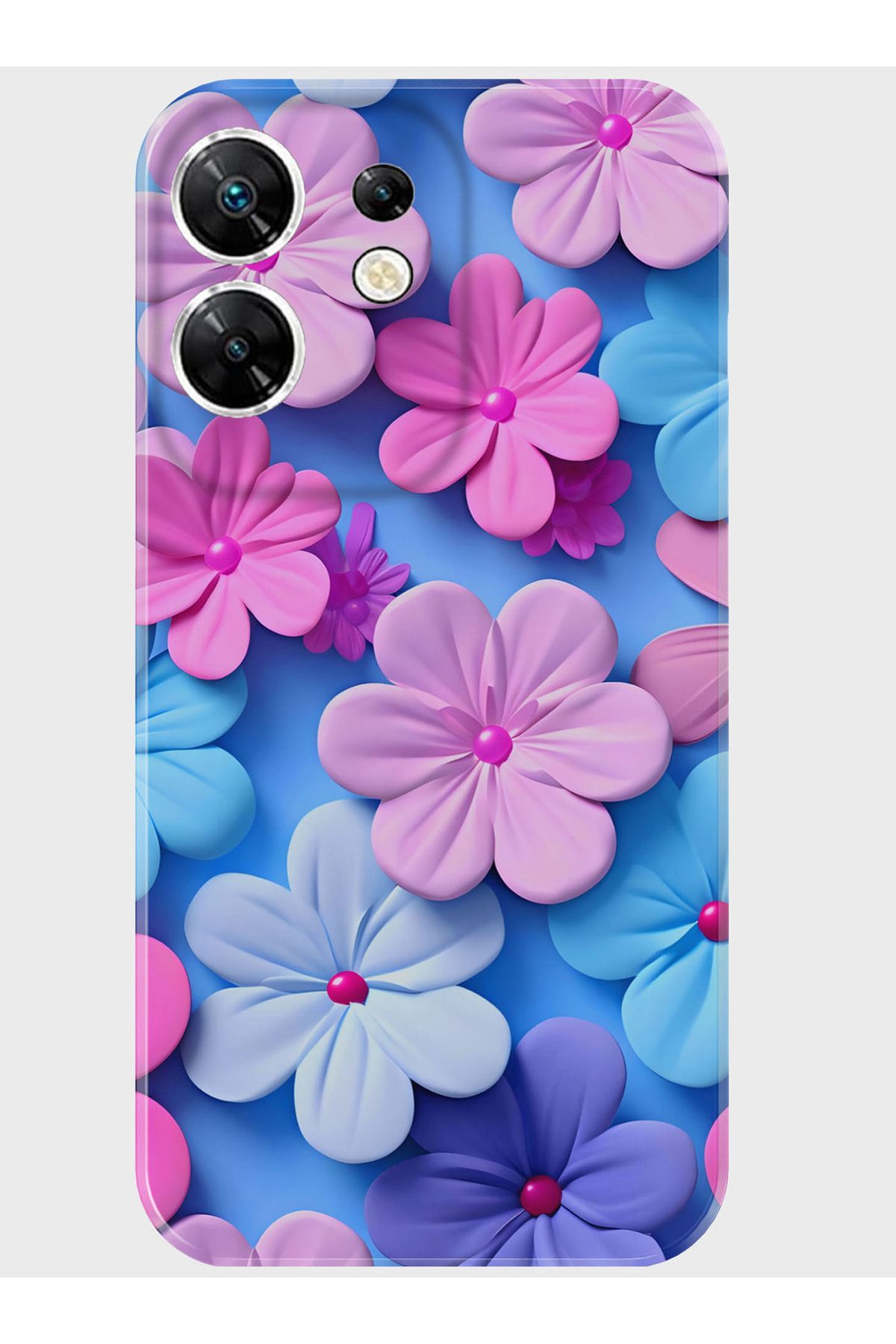Activist INFINIX Zero 30 4G Kılıf Kamera Korumalı Baskılı Silikon Kapak - purpleflowers