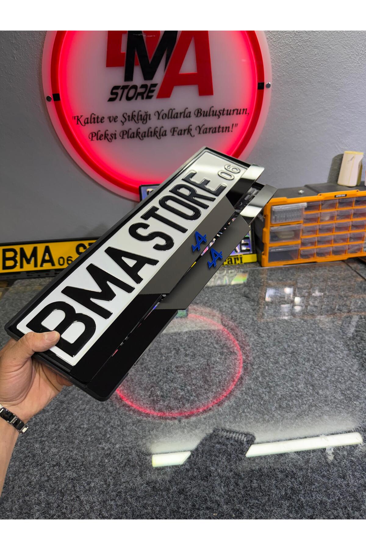 BMASTORE06 ALPİNE LOGOLU MAT Pleksi Plakalık (1çift, 2 adet