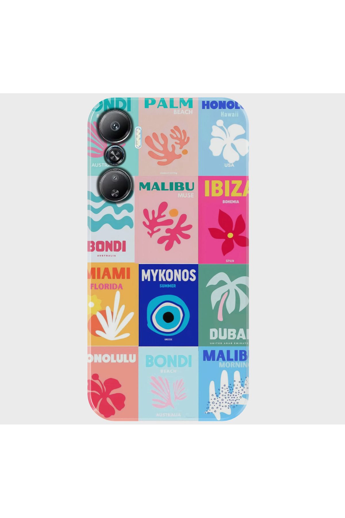 Activist INFINIX Hot 20 Kılıf Desenli Baskılı Kamera Korumalı Silikon - mykonos