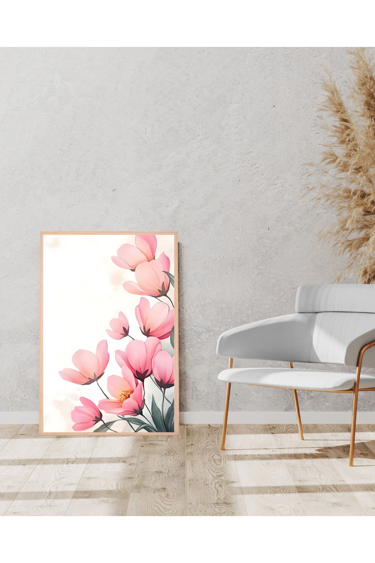 Tuba Decor Tek parça Ahşap Çerçeve Görünümlü MDF Tablo