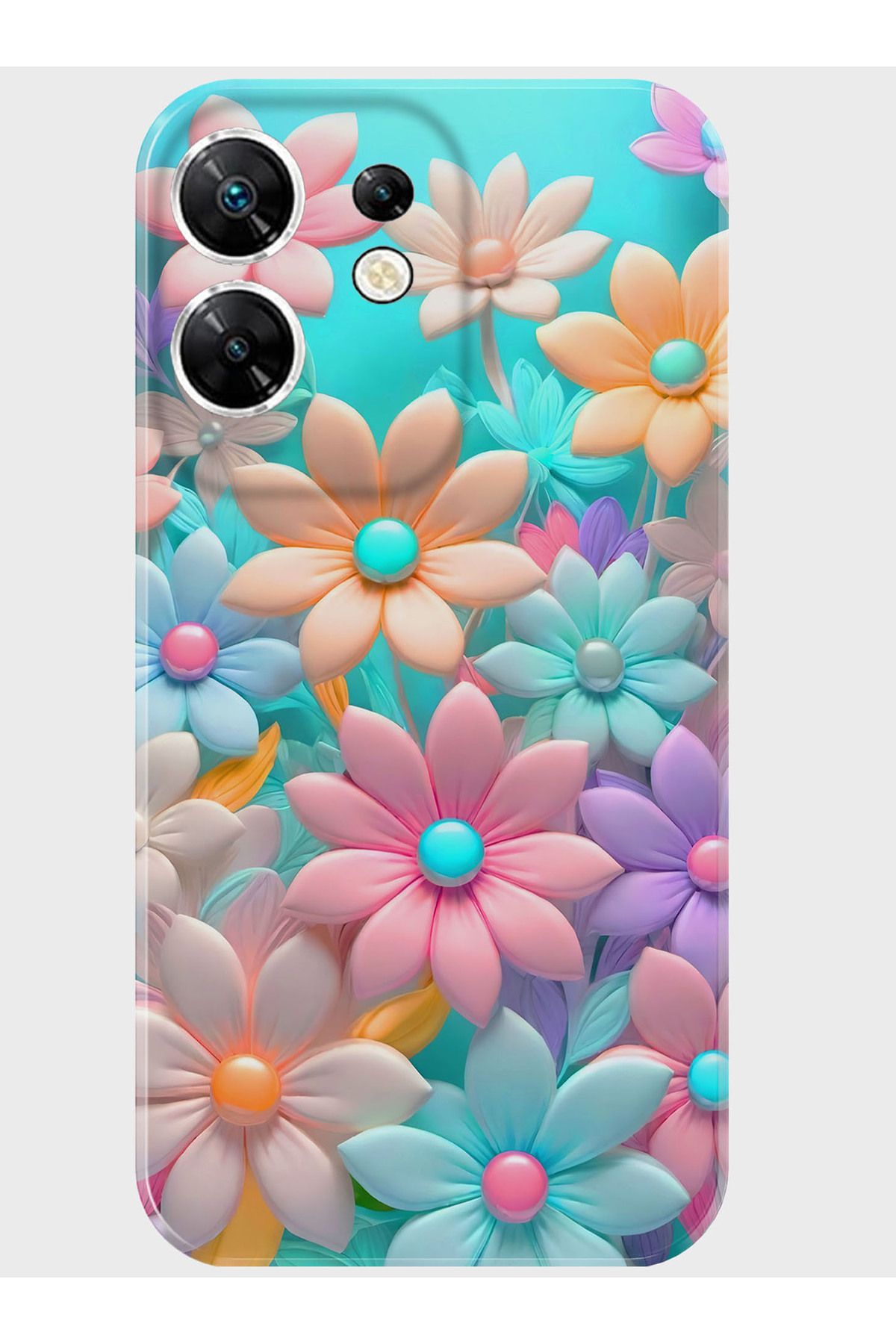 Activist INFINIX Zero 30 4G Kılıf Kamera Korumalı Baskılı Silikon Kapak - 3dfloral