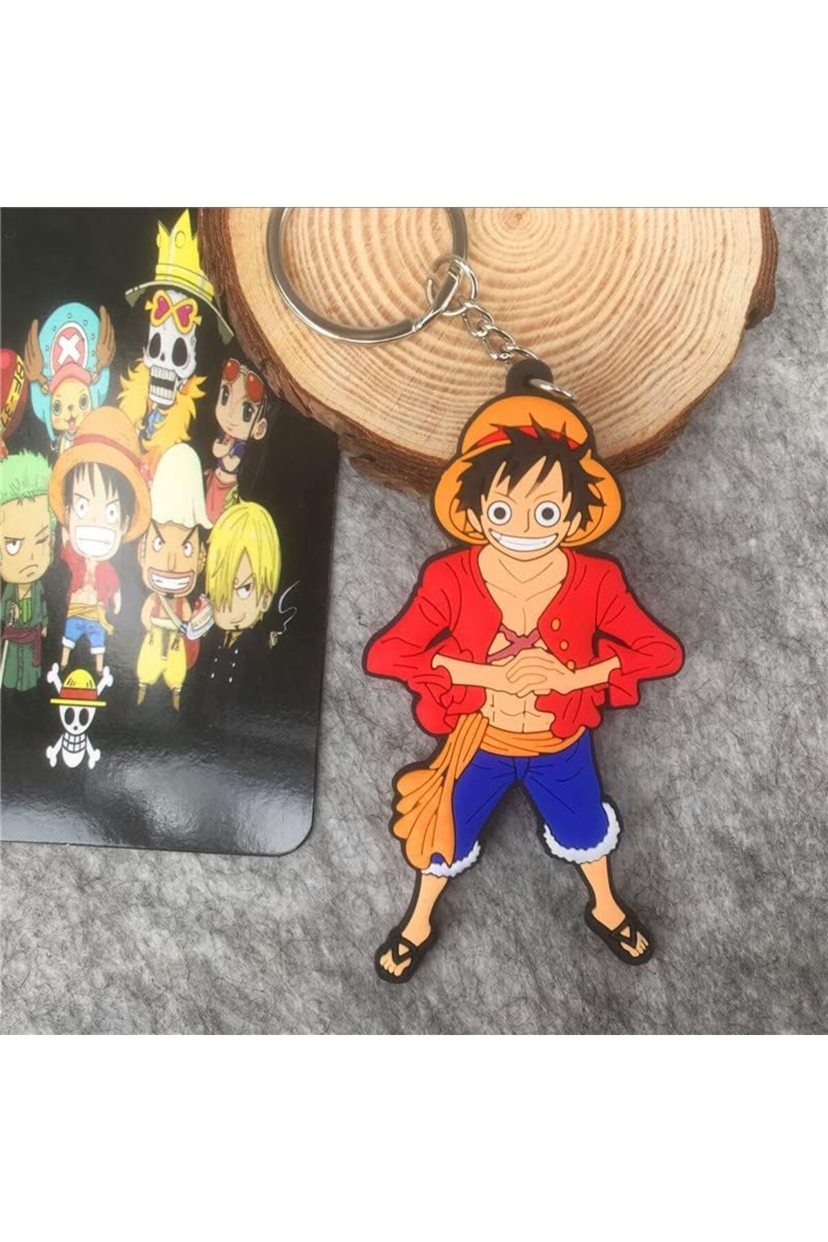 DÜKKAN DESİGN ONE PİECE LUFFY SİLİKON ANAHTARLIK