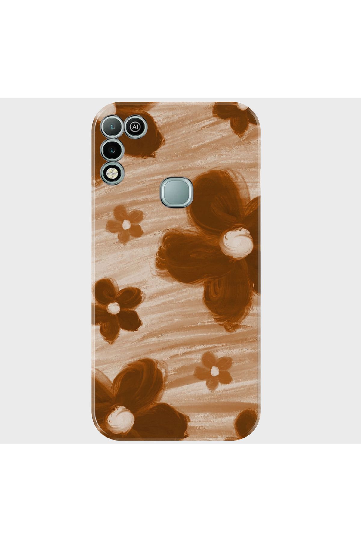 Activist INFINIX Hot 11 play Kılıf Desenli Baskılı Kamera Korumalı Silikon - brownflower