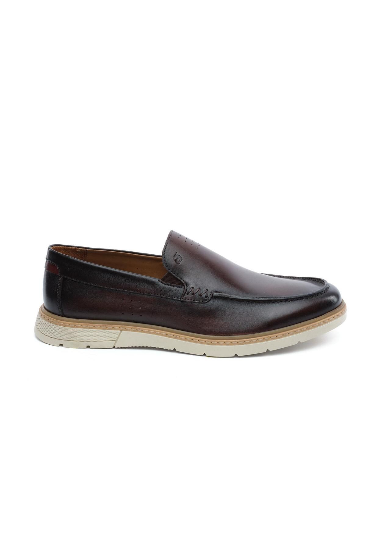 Greyder 64669 Kahverengi Hakiki Deri Erkek Loafer Ayakkabı