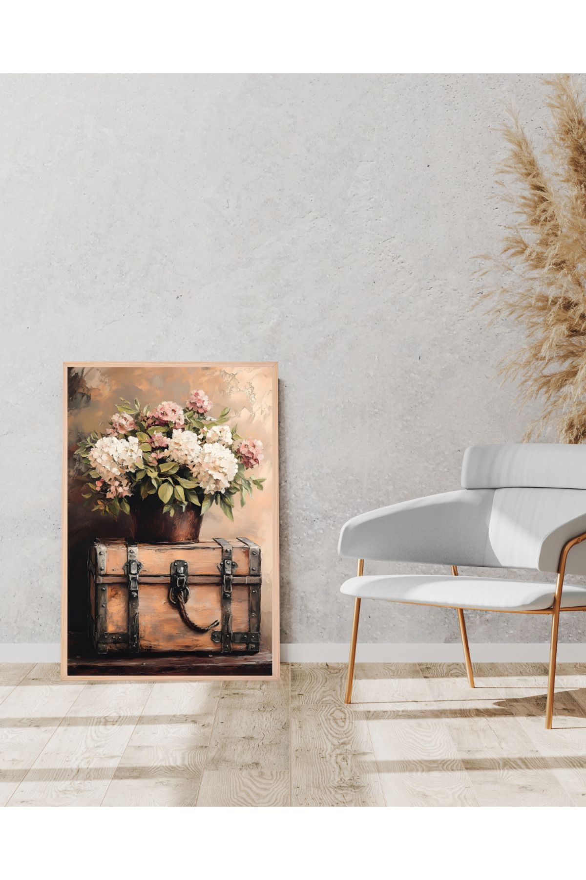 Tuba Decor Tek parça Ahşap Çerçeve Görünümlü MDF Tablo