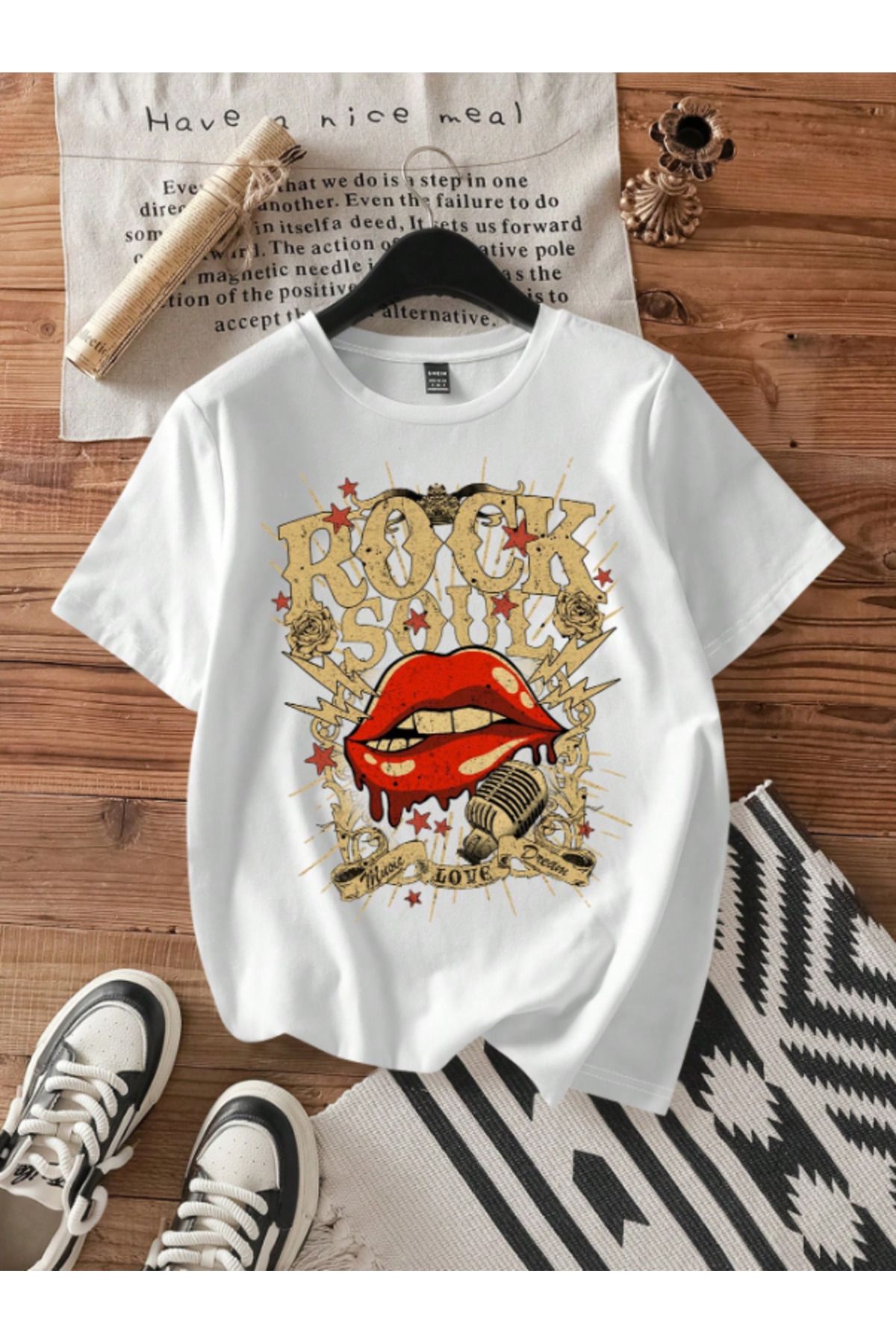 meday Clothing unisex Baskılı Organik Pamuk Oversize Kesim T-shirt