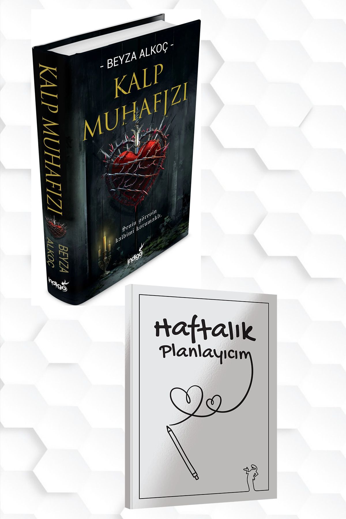 İndigo Kitap CİLTLİ-BEYZA ALKOÇ-KALP MUHAFIZI 1 +HAFTALIK PLANLAYICIM (52 HAFTA) KULAKLIK