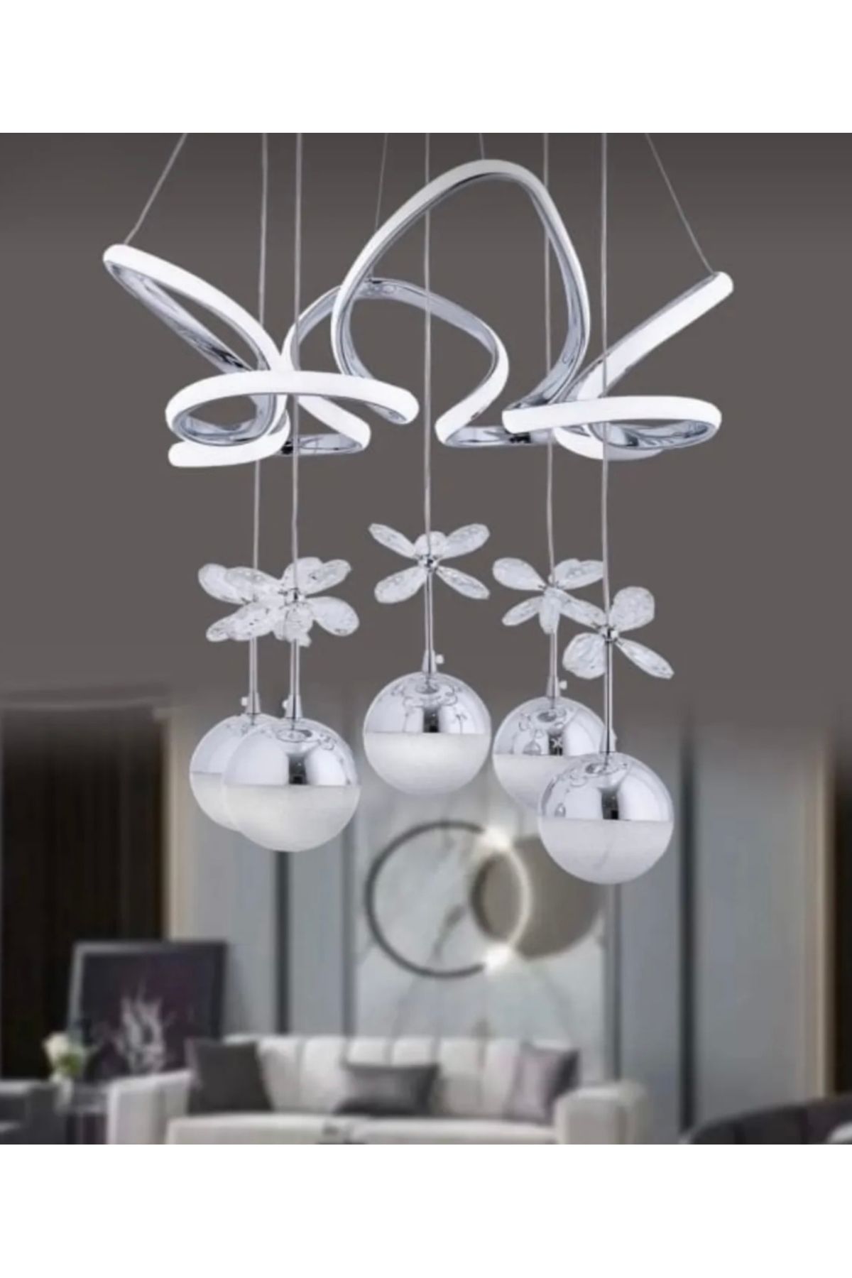 Home Led avize kral tacı 5 top 3 renk