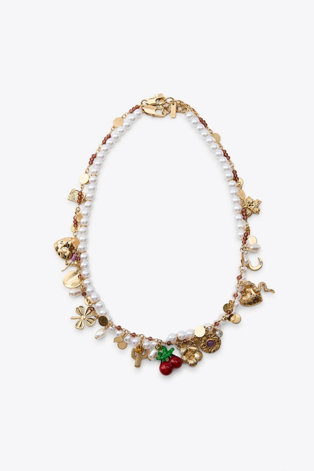 yucelique ZRA Model Charm Detaylı Yaz Kolleksiyonu Premium Çoklu Charm Kolye Set