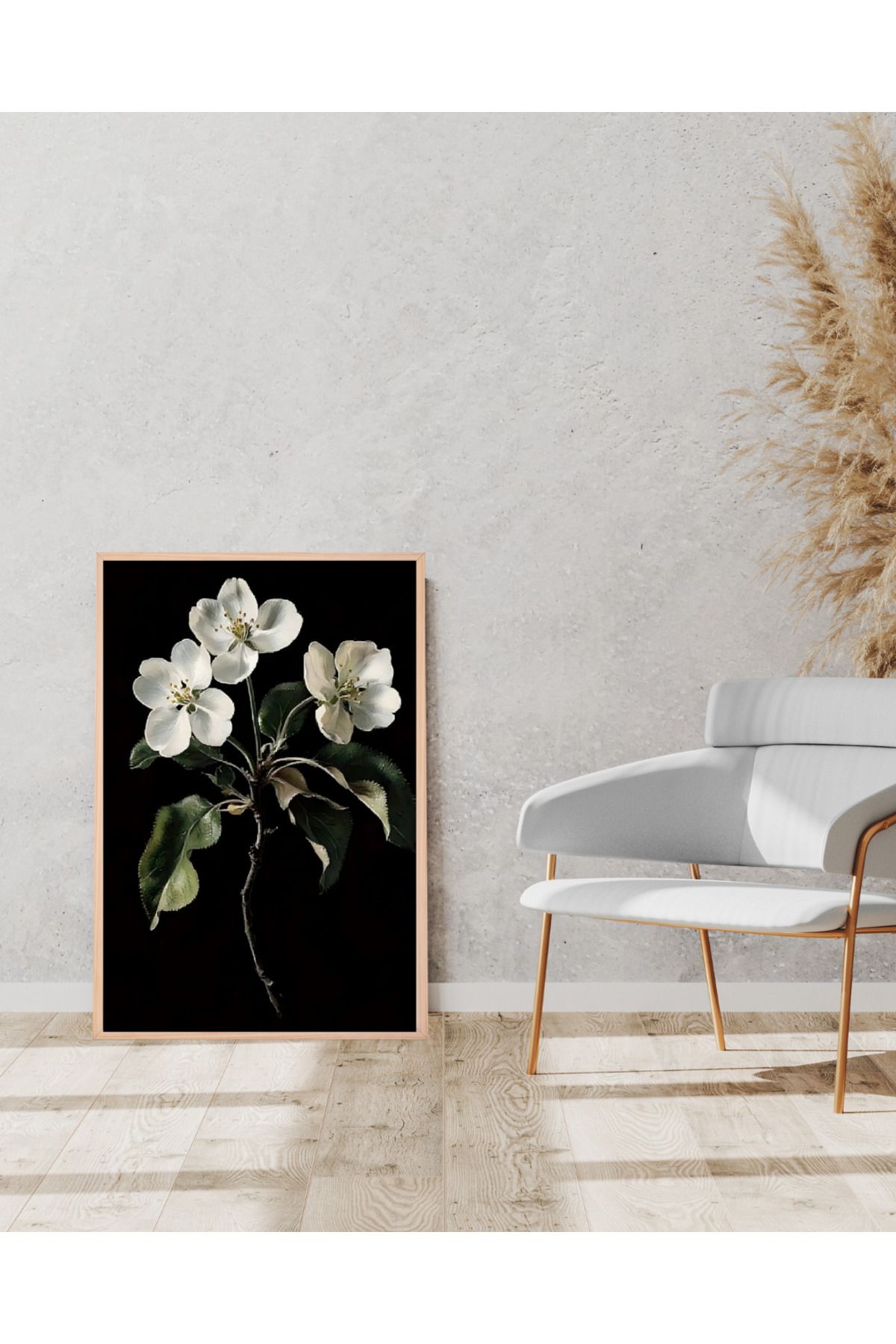 Tuba Decor Tek parça Ahşap Çerçeve Görünümlü MDF Tablo