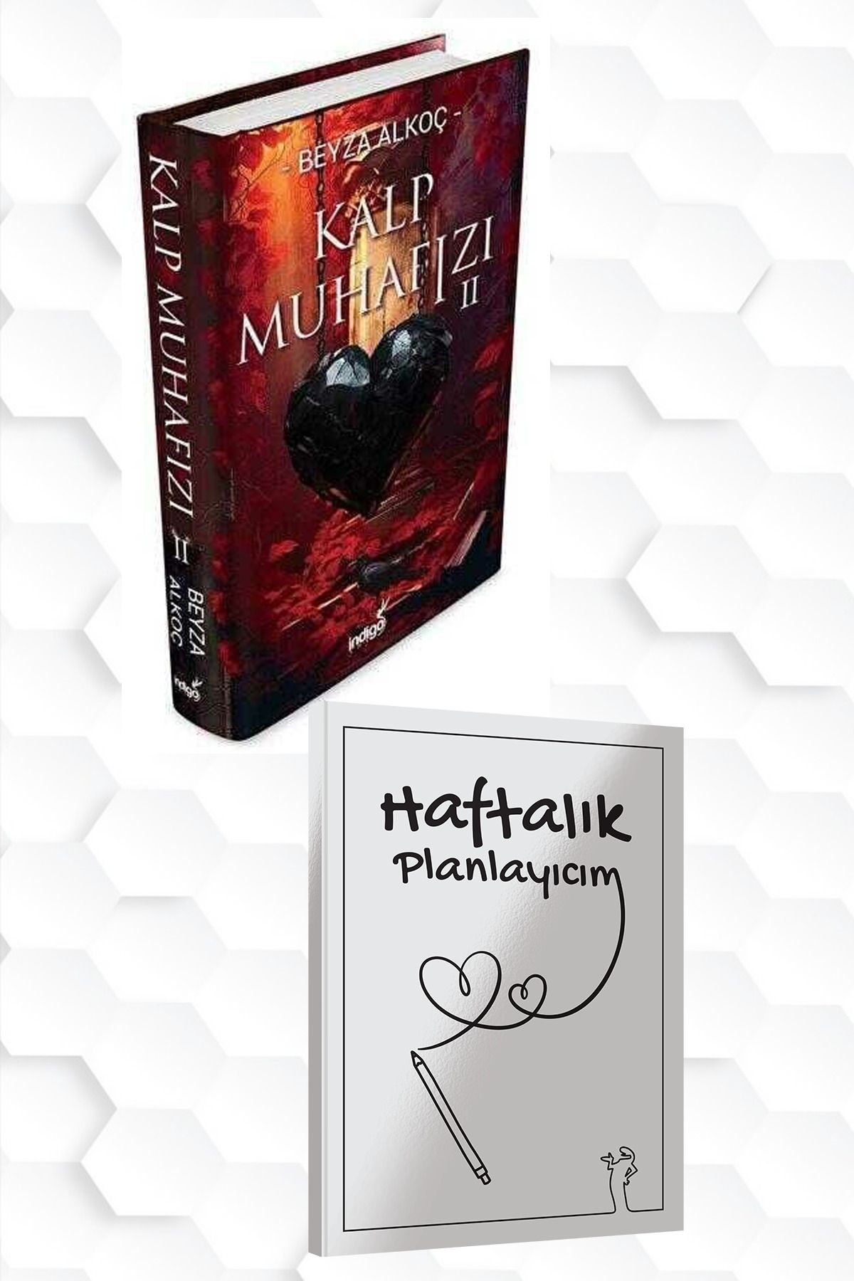 İndigo Kitap CİLTLİ-BEYZA ALKOÇ-KALP MUHAFIZI-2 +HAFTALIK PLANLAYICIM (52 HAFTA) KULAKLIK