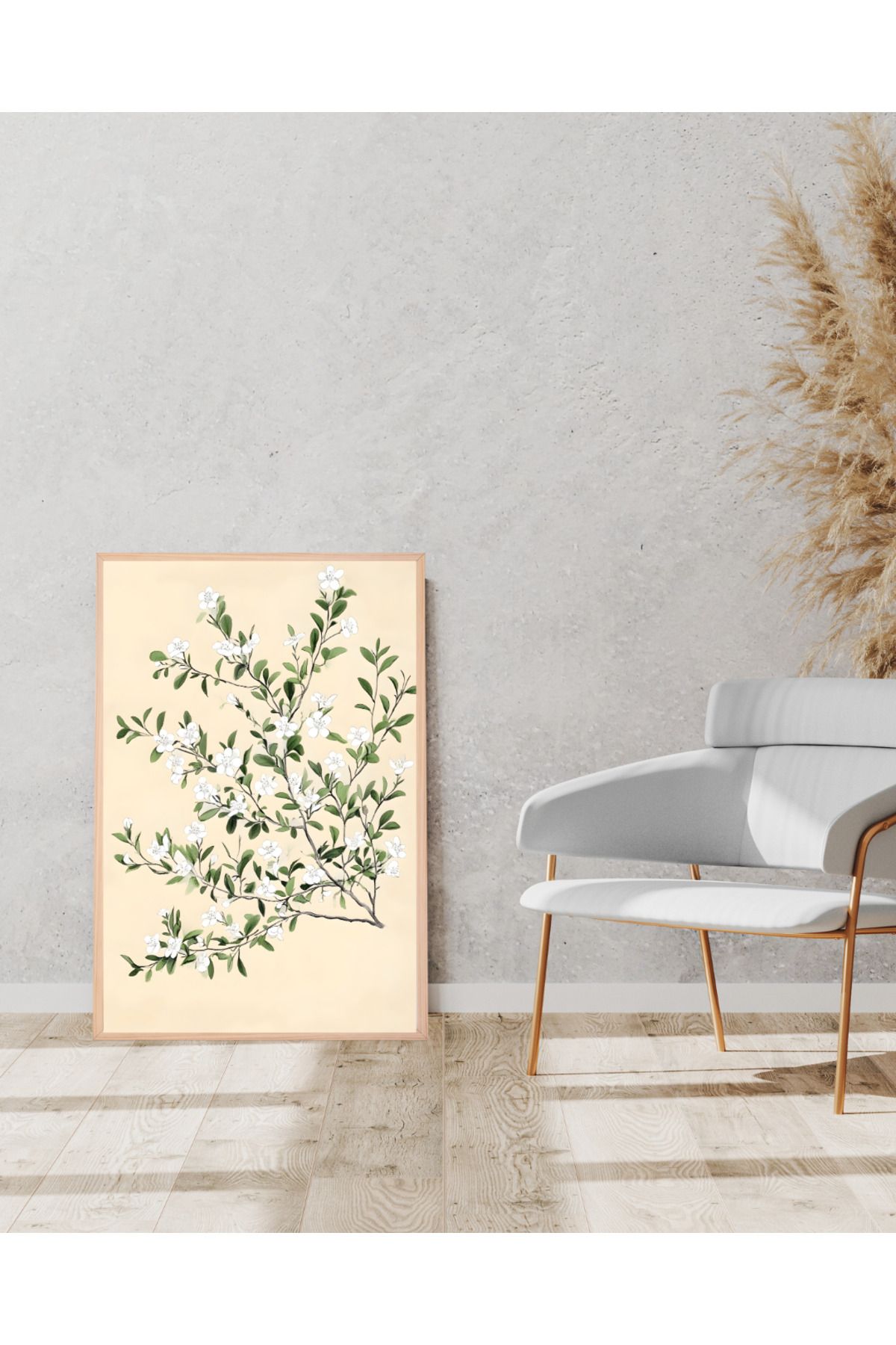 Tuba Decor Tek parça Ahşap Çerçeve Görünümlü MDF Tablo